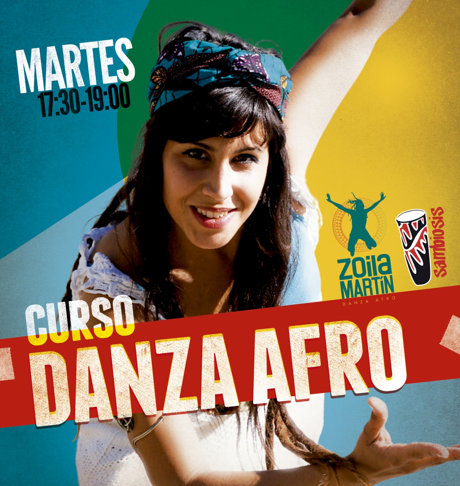 Cartel Curso de Danza Afro - Escuela Sambiosis